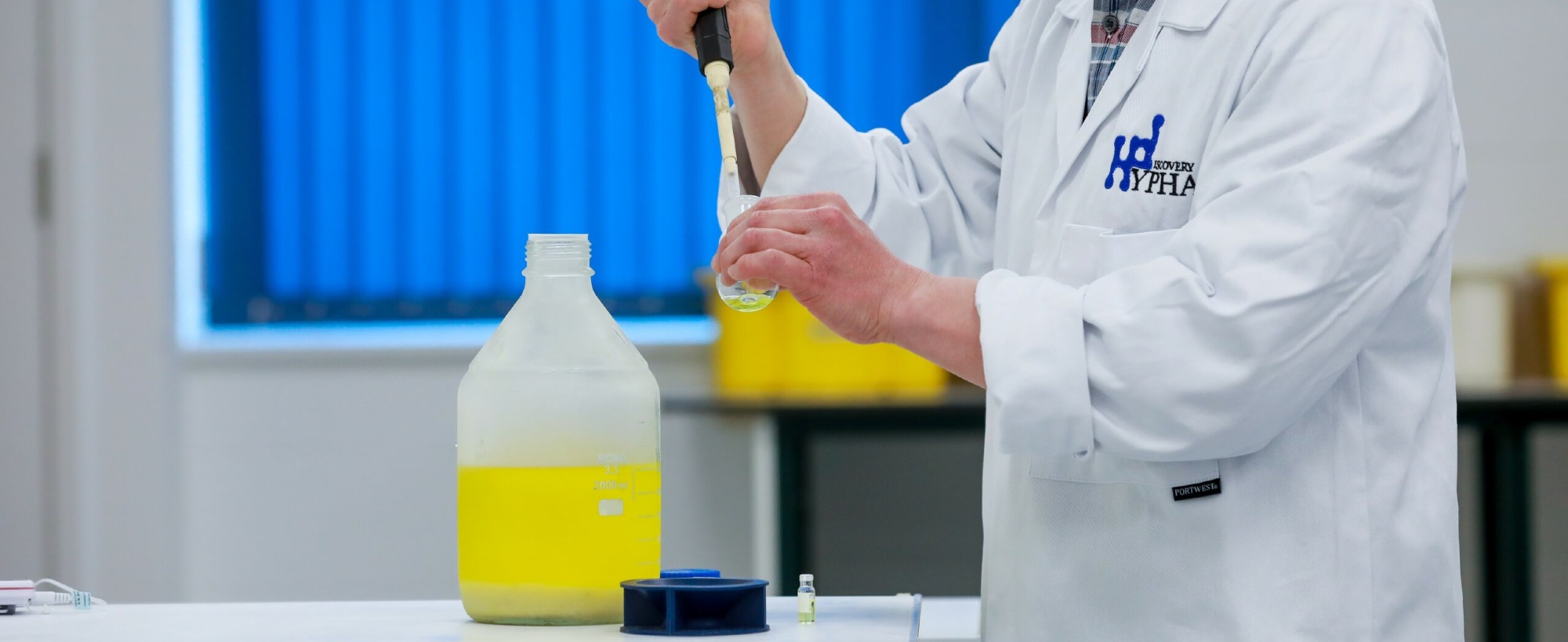 Scientist conducting experiment