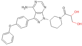 Ibrutinib dihydrodiol structure